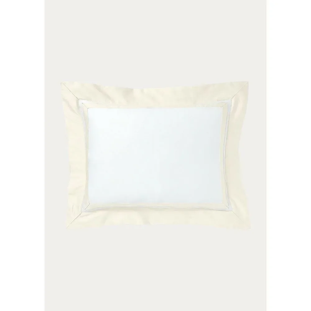 Ralph Lauren Home RL Bowery Sateen Throw Feather Down Pillow Hollywood Cream